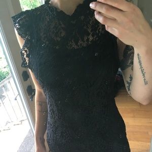 Target Size M Lace Flutter-Sleeve Sheath Dress